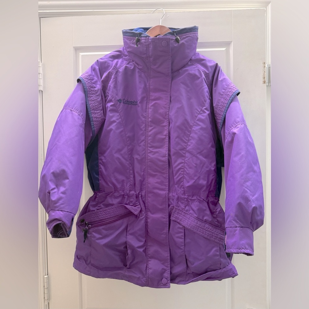 Women’s Columbia Purple Ski Coat, sz med